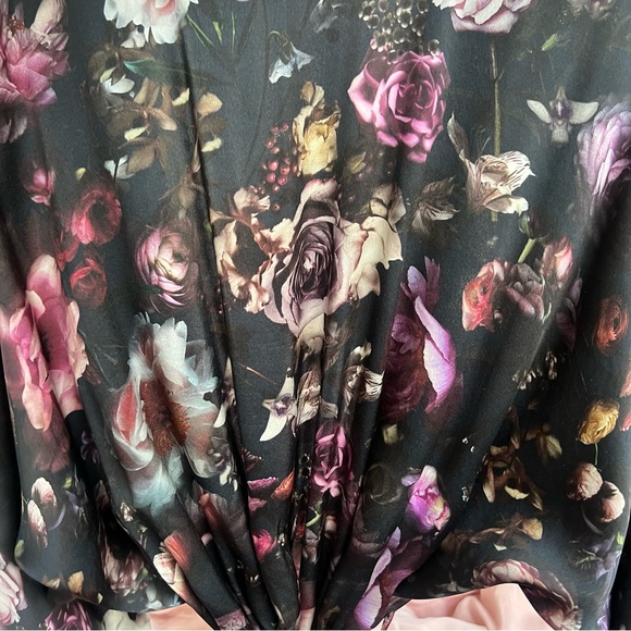 Samantha Chang silk purple rose robe kimono - Picture 4 of 8